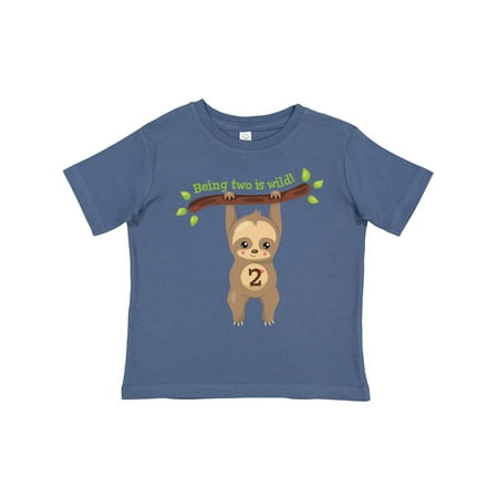 

Inktastic Cute Sloth 2nd Birthday Gift Toddler Boy or Toddler Girl T-Shirt