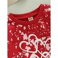 thumbnail image 5 of Bagilaanoe Toddler Baby Girls Valentine's Day Sweatshirt Long Sleeve Heart Print Pullover 6M 12M 18M 24M 3T 4T Kids Loose Tee Tops, 5 of 7