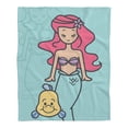 thumbnail image 1 of Cobertor Frazada Disney Ariel 127 cm x 152 cm aqua, 1 of 4