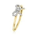 thumbnail image 3 of RS Pure by Ross-Simons Diamond-Accented Bow Ring in 14kt Yellow Gold, Women's, Adult, 3 of 5