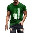 thumbnail image 1 of Besolor T-Shirts de la Saint-Patrick pour Hommes à Col Rond Imprimés à Manches Courtes Hauts Décontractés d'Été Blouse Graphique T-Shirts, 1 of 4