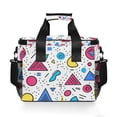 thumbnail image 7 of FORMRS Insulated Cooler Bag 24 Cans Capacity Soft Leakproof Lunch Box with Side Pockets, Red Retro Pattern, 7 of 7