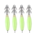 thumbnail image 1 of 4 señuelos de pesca luminosos que brillan en la oscuridad, cebos, anzuelos de calamar, anzuelos de pesca verde claro, anzuelo, cebo, anzuelo verde, 1 of 7