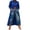 Blue, variant on Womens Open Front Longline Shirts Point Collar Long-Sleeve Relaxed Fit Casual Spring Summer Daily Wear Blouses Blue XXL