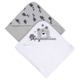 thumbnail image 1 of Gerber Set 2 Toallas con Capucha Bebé 100% Algodón OEKO-TEX Gris 66×76 cm, 1 of 5