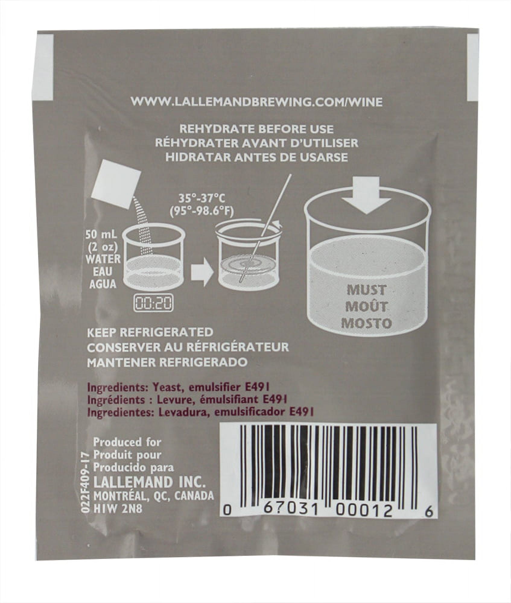 Lallemand Wine Yeast 71B 1122, 10 Packets for Smooth, Fruity Wine