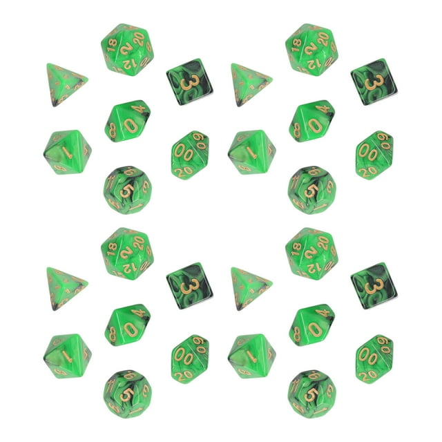Cuatro juegos de tablero de enseñanza de matemáticas de dados polifacéticos de plástico juego de tablero de enseñanza de matemáticas de dados polifacéticos de aprendizaje de números dorados transpare