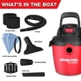 thumbnail image 2 of Aspiradora en Húmedo/Seco Shop-Vac Portátil Negra con Soporte de Pared para el Hogar y Lugar de Trab, 2 of 9