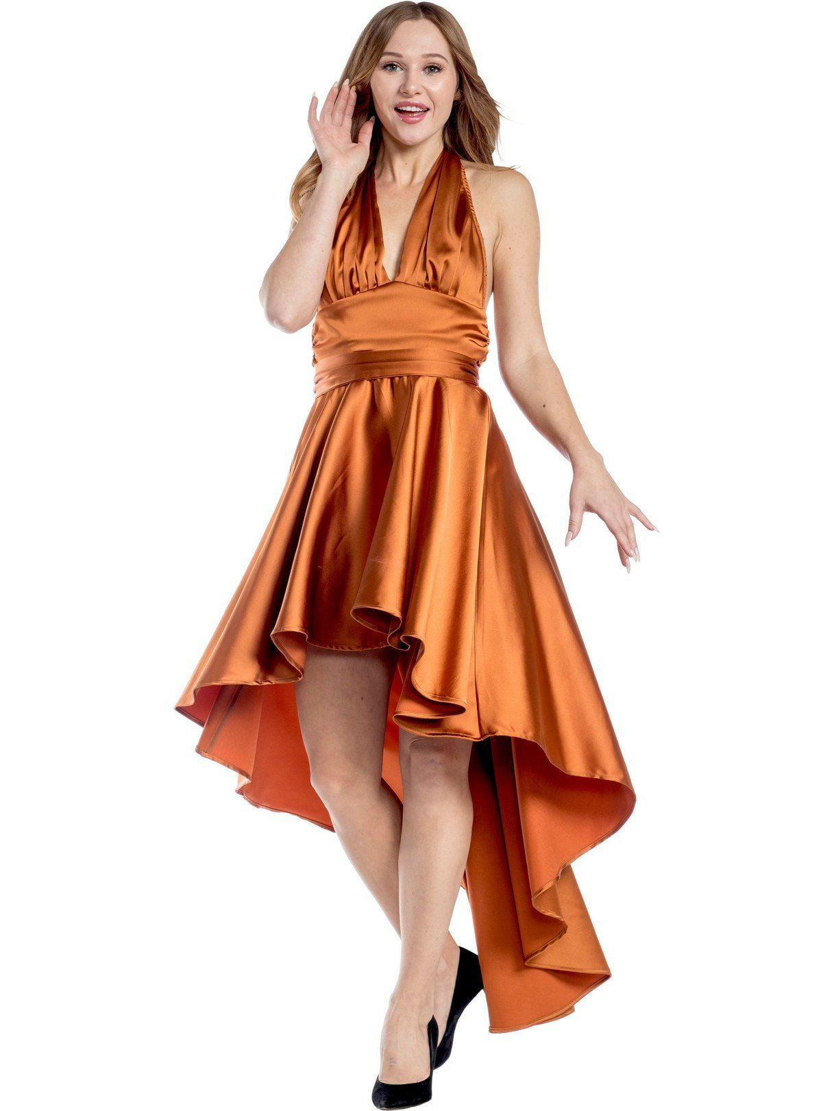 walmart orange dress