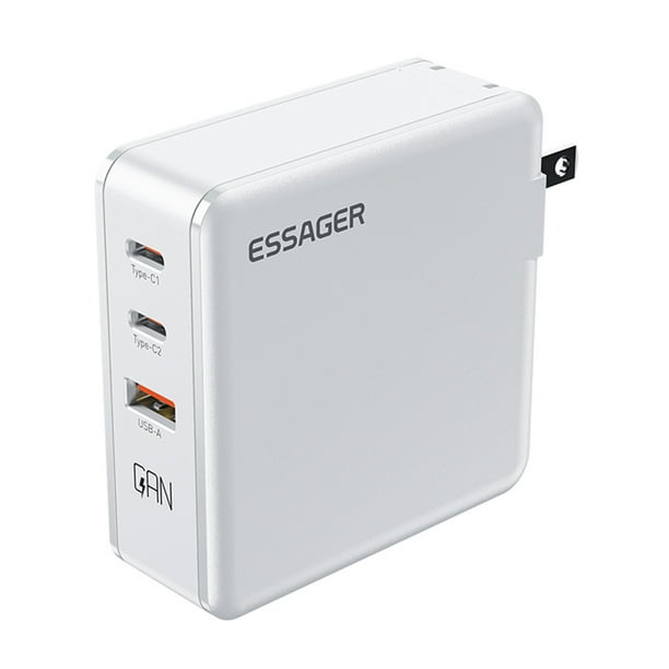 Cargador rápido PD de 140 W GaN para teléfonos móviles iPhone Huawei (enchufe blanco de EE. UU.) Ehuebsd Para estrenar