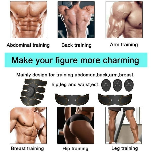 Muscle Toner, Abdominal Toning Belt Abs Trainer Body Fitness Belt Ab  Workout Machine for Men & Women Arm & Leg Trainer
