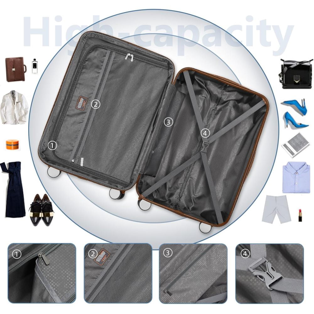 Holaki Luggage Sets 6 Piece with Duffel Bags, Hardside Expandable Suitcases with Spinner Wheels & TSA Lock(18/20/24/28), Black