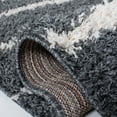 thumbnail image 6 of SAFAVIEH Venus Sophie Striped Shag Runner, 2'2" x 8', Dark Grey/Ivory, 6 of 9