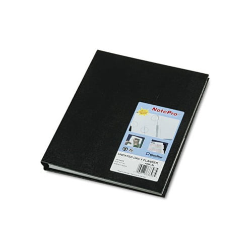 NotePro Undated Daily Planner 9-1/4 x 7-1/4, Black
