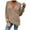 Khaki, variant on IROINNID Womens Sweater Cross Wrap V-Neck Pullover Sweater Solid Color Loose Mid-Length Long Sleeve Shirt Sweater Tops