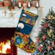 thumbnail image 1 of Astérix y Obélix El Gran Combate Tema: Calcetines de Navidad, fino lino blanco para colgar en escaleras y chimenea, decoración navideña para el hogar, regalo de Navidad. 45cm × 32cm, 1 of 5