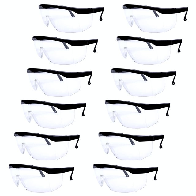 12Pack Safety Goggles Glasses ZFSOCK Women Man Adjustable Protective