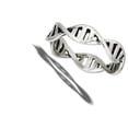 thumbnail image 4 of Classic DNA Double Helix Spiral Ring Stainless Steel Band Gray Jewelry Female Male Unisex Size 8, 4 of 4