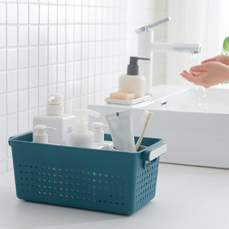 Plastic Storage Basket Without Lid for Kitchen Large Capacity Bevel Storage  Box with Pulley Home Bathroom Accessories Organizer - AliExpress