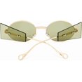 thumbnail image 3 of Gafas de sol ovaladas Heytea Fashion Retro Punk con protección lateral para hombre y mujer, de metal, UV400, estilo steampunk, hippie, discoteca, fiesta, B2825, 3 of 5
