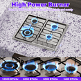 thumbnail image 4 of TYEMUI 24in Gas Stove Cooktop, Drop-in 4 Burner NG/LPG Convertible Neutral Gas Propane Cooktop with Thermocouple Protection for Kitchen, 4 of 13