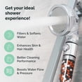thumbnail image 3 of Original Filtered Shower Head, Eco Power High Pressure Water Softener Showerhead with ON/OFF switch and Spa like Ionic beads for Dry Skin & Hair — 3 Spray Settings, 3 of 4