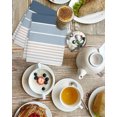 thumbnail image 4 of Grey Blue Stripes Kitchen Dish Towels for Drying Dishes Set of 2, Country Modern Gradient Lines Art Waffle Weave Microfiber Hand Tea Bathroom Towels Quick Dry & Absorbent Towel 15.7x23.6, 4 of 7