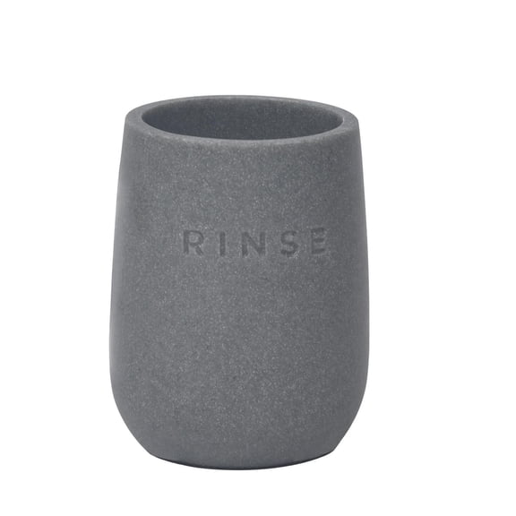 hometrends Grey Sandstone Tumbler, 1 sandstone resin tumbler for bathroom use