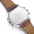 thumbnail image 5 of Mirar Hombres Cuarzo PU banda de cuero reloj de pulsera Caja de gran tamaño personalizada Termómetro Brújula Movimientos de cuarzo dobles Relojes 1 1, 5 of 5