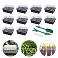 thumbnail image 3 of Paquete de 10 bandejas de inicio de semillas de de plantas de bandeja de plántulas de 120 celdas con tapa y Negro kusrkot bandeja de plántulas con domo de humedad, 3 of 7
