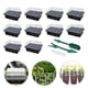 thumbnail image 3 of Paquete de 10 bandejas para germinación de semillas - Bandejas para germinación - Bandejas para sembrar plántulas Negro, 3 of 7