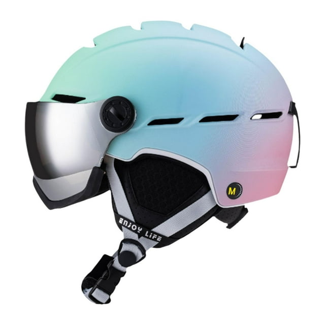 DYNWAVECA Casque de Ski Casque de Planche à Roulettes avec Lunettes de Ski Léger Hommes Femmes Casque de Neige Casque de Planche à Neige pour Planche à Roulettes Extérieur m