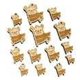 thumbnail image 1 of Llama with Scarf Wood Mini Charms Shapes DIY Craft Jewelry - With Hole - Various Sizes (16pcs), 1 of 7