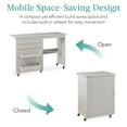 thumbnail image 6 of Best Choice Products Sewing Machine Table & Desk w/ Craft Storage and Trays - Gray, 6 of 8