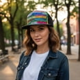thumbnail image 5 of Slccxzc Fashion Diamond Studded Baseball Caps Flat Brim Outdoor Hats Bling Punk Snapback Cap Jazz Hip Hop Cap, 5 of 7