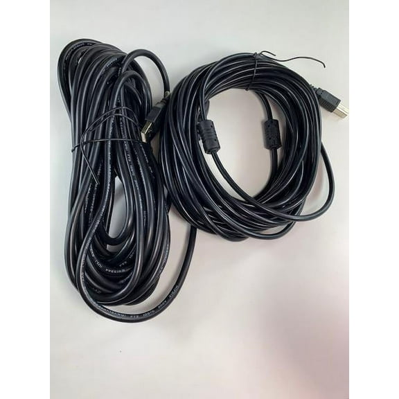 [UL Listed] OMNIHIL 30FT AC Power Cord 30FT USB-B Cable Compatible with Peachtree Audio M24 Powered Speakers