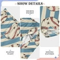 thumbnail image 4 of joogoo Baseballs on Stipes Pajama Pants Pj Bottoms Sleepwear Lounge S, 4 of 9