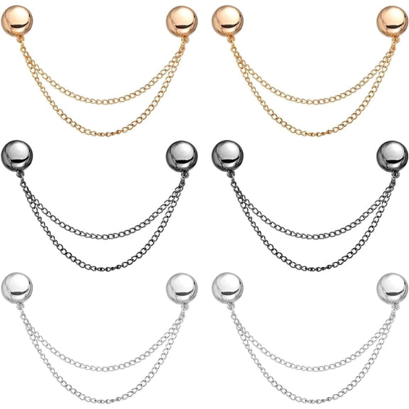 Multi-Function Clothing Clips Magnetic Clothing Pins with Chain for T-Shirt, Shirt,Pants Hems. Magnetic Button for Long Pants/Sleeves/Collars