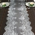 thumbnail image 5 of Efavormart 15"x117" White Premium Lace Table Runner Vintage Classy Rustic Runner Decor With Scalloped Frill Edges, 5 of 11