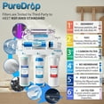 thumbnail image 2 of PureDrop RTW5U Reverse Osmosis RO Water Filter System with UV Filter, Ultraviolet Under Sink RO Water Filtration System, 6 Stage UV Under Sink RO Water Filter with Faucet, TDS Reduction, White, 2 of 8