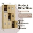 thumbnail image 3 of Fesbos Locker, Metal Locker for Employees, Large Steel Storage Locker Cabinet-9 Doors Lockers Organizers for School Gym Home Office Staff,Unassembled, 3 of 6