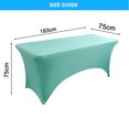 thumbnail image 2 of [6 pies] Funda para mesa de patio elástica rectangular, ajustada, lavable y resistente a las arrugas para eventos, bodas, banquetes y fiestas, 2 of 6