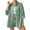 Green, variant on biudgviw Fall Jackets for Women Lightweight 3/4 Sleeves Button up Shirt Coat Casual Trendy Loose Lapel Textured Outwear