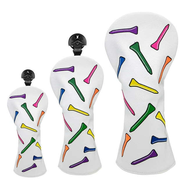 3Pcs Golf Cover 1 3 5 UT Hybrid Headcover Interchangeable Number Tag Multi