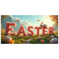thumbnail image 5 of Colorful Floral Happy Easter Banner with Bunny and Eggs Backdrop Background Party Decorations for Easter Celebrations Photography Props Easter Parties Family Gatherings, 5 of 7