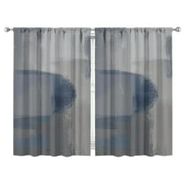 Blue Color Block Curtains-blackout Curtains Bedroom Decor Living Room Darkening Grommet Window Drapes 2 Panels Set 52"x 84"