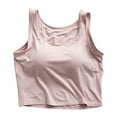 thumbnail image 3 of UPPADA Womens Summer Tank Top Crop Crewneck Camisole Tops with Built in Bra Neck Vest Padded Slim Fit Tank Tops,Tank Top for Women Pack Pink,XL, 3 of 4
