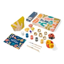 Sculpd Air Dry Clay Kit for Kids Age 7-9 - Includes Air Dry Modeling Clay, 5 Color Paint Set, Paintbrushes, Sculpting Tools, Guide and More - Air Dry Clay for Kids Pottery with Art Accessories