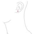 thumbnail image 3 of 1 CT Solitaire Rond Rose AAA CZ Boucles d'Oreilles pour Femmes Topaze Simulée Vis Arrière Argent Sterling.925 8MM, 3 of 6