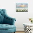 thumbnail image 6 of Ocean Sunset Canvas Prints Bathroom Wall Decor Ocean Theme Flower Canvas Wall Art Ocean Beach Sunrise With Blue Sky Beach Pictures Beach Decor for Wall Beach Art Wall Decor 16" X 12" X 1 Pieces, 6 of 6